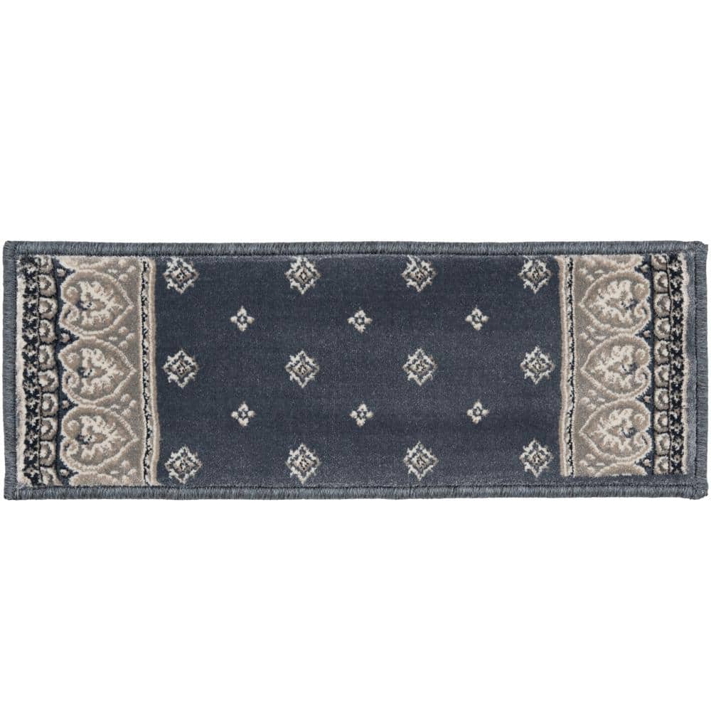 Kurdamir Fleur de Lis Shade/Chalk 9 in. x 26 in. Polypropylene Stair Tread Cover price history on PriceWatchPro