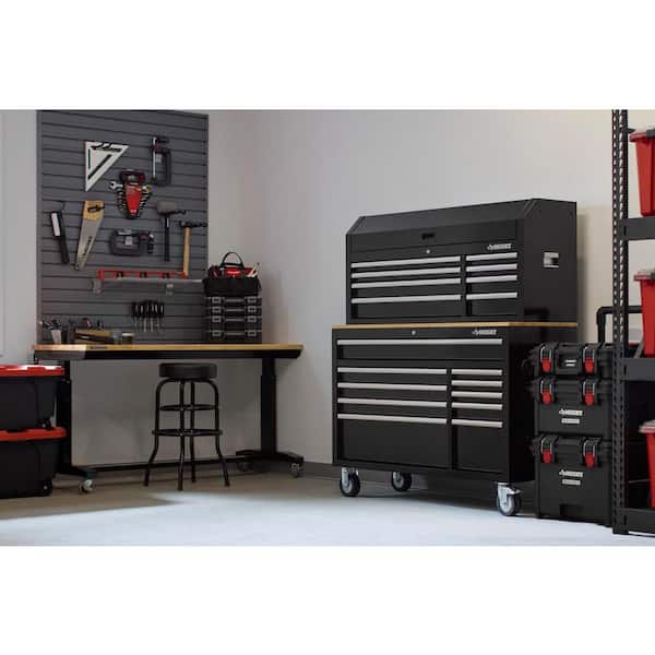 Modular Tool Storage 52 in. W Black Top Tool Chest