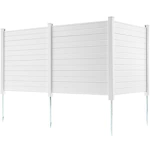 Outdoor Privacy Screens 50 in. W x 50 in. H Air Conditioner Fence Pool Equipment Vinyl Privacy Fence 3-Panels