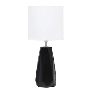 17.5 in. Black Ceramic Prism Table Lamp