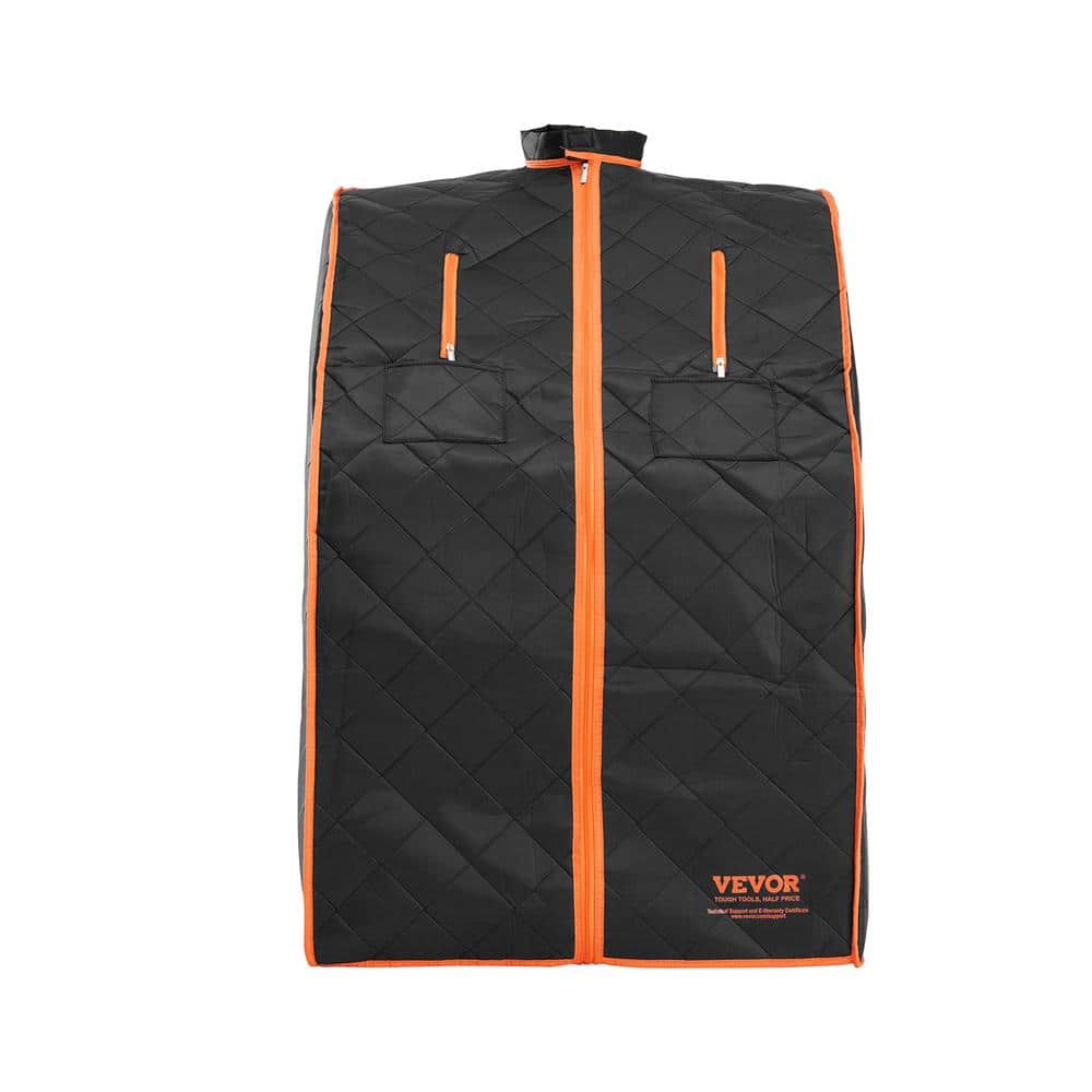 Black Satin Portable Infrared Sauna Tent with Metal Frame