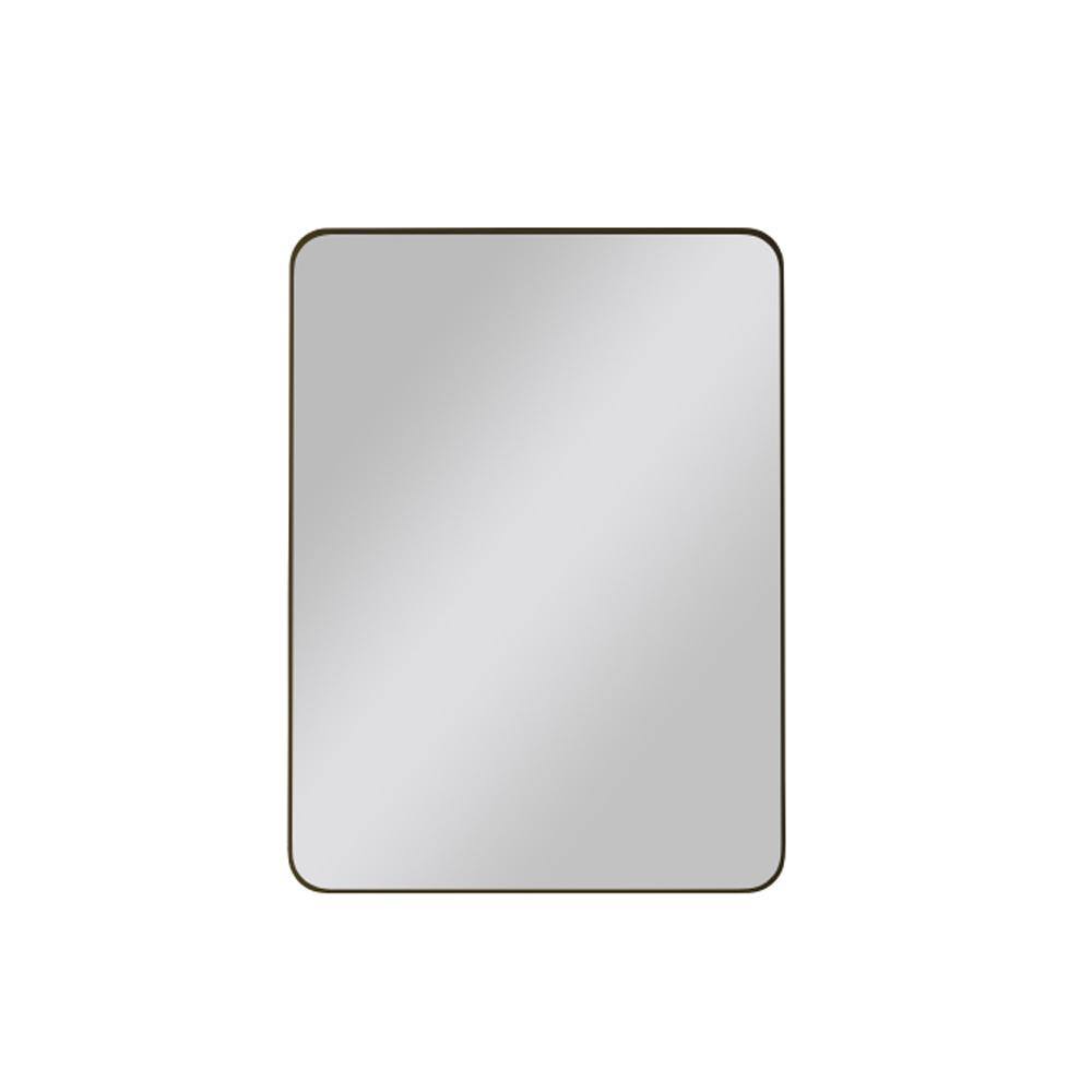 24 in. W x 36 in. H Rectangle Framed Wall Mounted Bathroom Vanity Mirror in Black Metal price history on PriceWatchPro