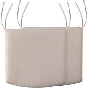 Patio Beige 2-Piece Square Outdoor Seat Cushion Chair Pad