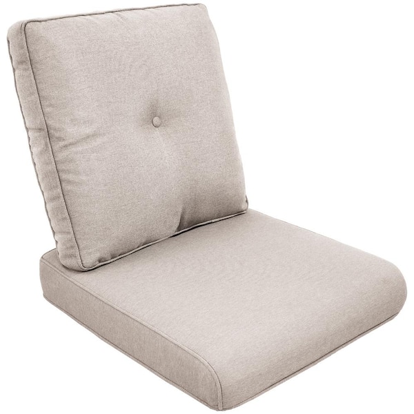 ArcoBay 22 in. x 25 in. x 4 in. 2-Piece Deep Seating Outdoor Lounge Chair Replacement Cushion Set in Beige