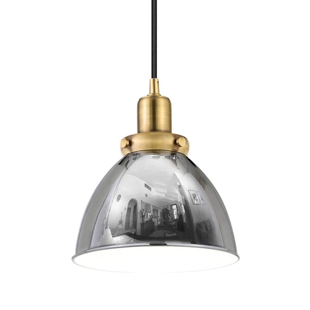 Madison 8" Polished Nickel Dome Pendant Light