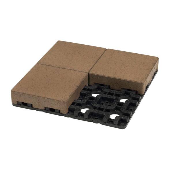 Azek 8 in. x 8 in. Olive Composite Standard Paver Grid System (4 Pavers and 1 Grid)