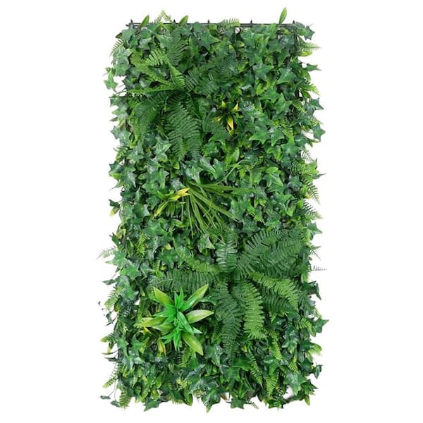 4.7 in. 17-Pack UV Resistant Green Indoor Outdoor Artificial Shrub