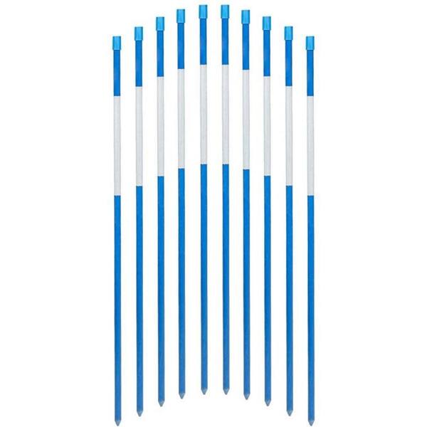 FiberMarker 24 in. Solid Reflective Driveway Markers Driveway Poles for Easy Visibility at Night 1/4 in. Dia Blue, (50-pack)
