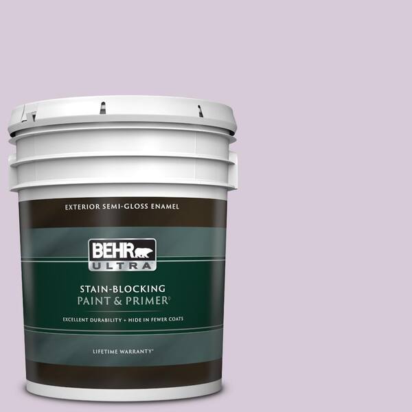 BEHR ULTRA 5 gal. #670C-3 Purple Cream Semi-Gloss Enamel Exterior Paint & Primer