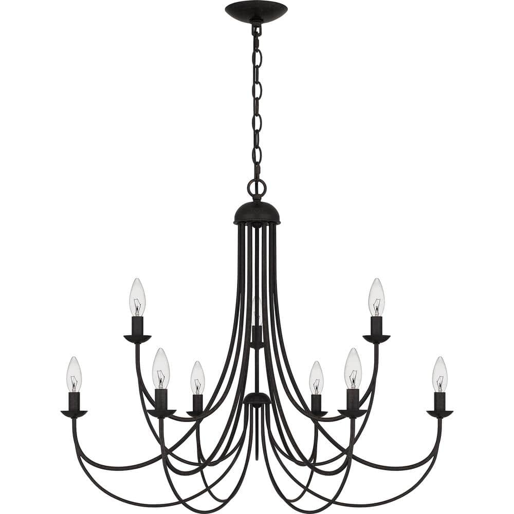 Imperial Bronze 9-Light Candelabra Chandelier