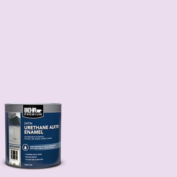 BEHR PREMIUM 1 qt. #P100-1 Sprinkle Satin Enamel Urethane Alkyd Interior/Exterior Paint