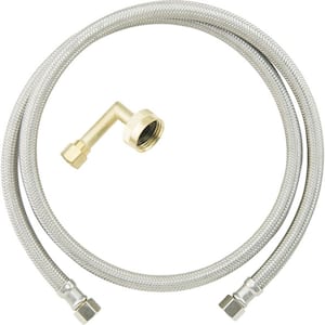 3/8 in. Comp x 3/8 in. Comp x 48 in. Stainless Steel Dishwasher Supply Line w/ 3/8 in. MIP & 3/4 in. Garden Hose Elbows