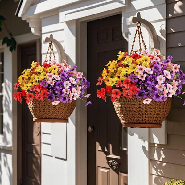 14 in. Multi-Colored Outdoor Artificial Daisies Flowers, 16