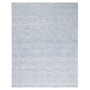 Metro Blue/Ivory 8 ft. x 10 ft. Geometric Abstract Area Rug
