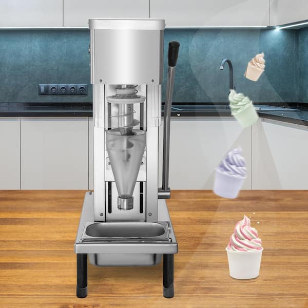 Manual Yogurt Fruit Ice Cream Blender Mixer Machine Big Cone Cup