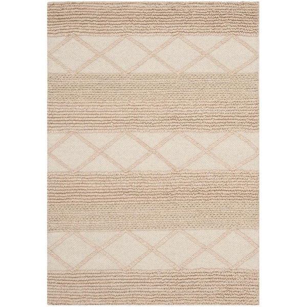 SAFAVIEH Natura Beige Doormat 3 ft. x 5 ft. Striped Geometric Area Rug