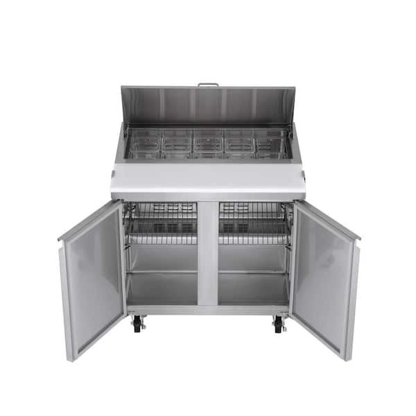 7.6 cu. ft. Commercial Sandwich/Salad Prep Table Freezerless Refrigerator in Stainless Steel