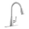 Glacier Bay Fairhurst Single Handle Pull-Down Sprayer Kitchen Faucet in Stainless Steel HD67726W-1108D2