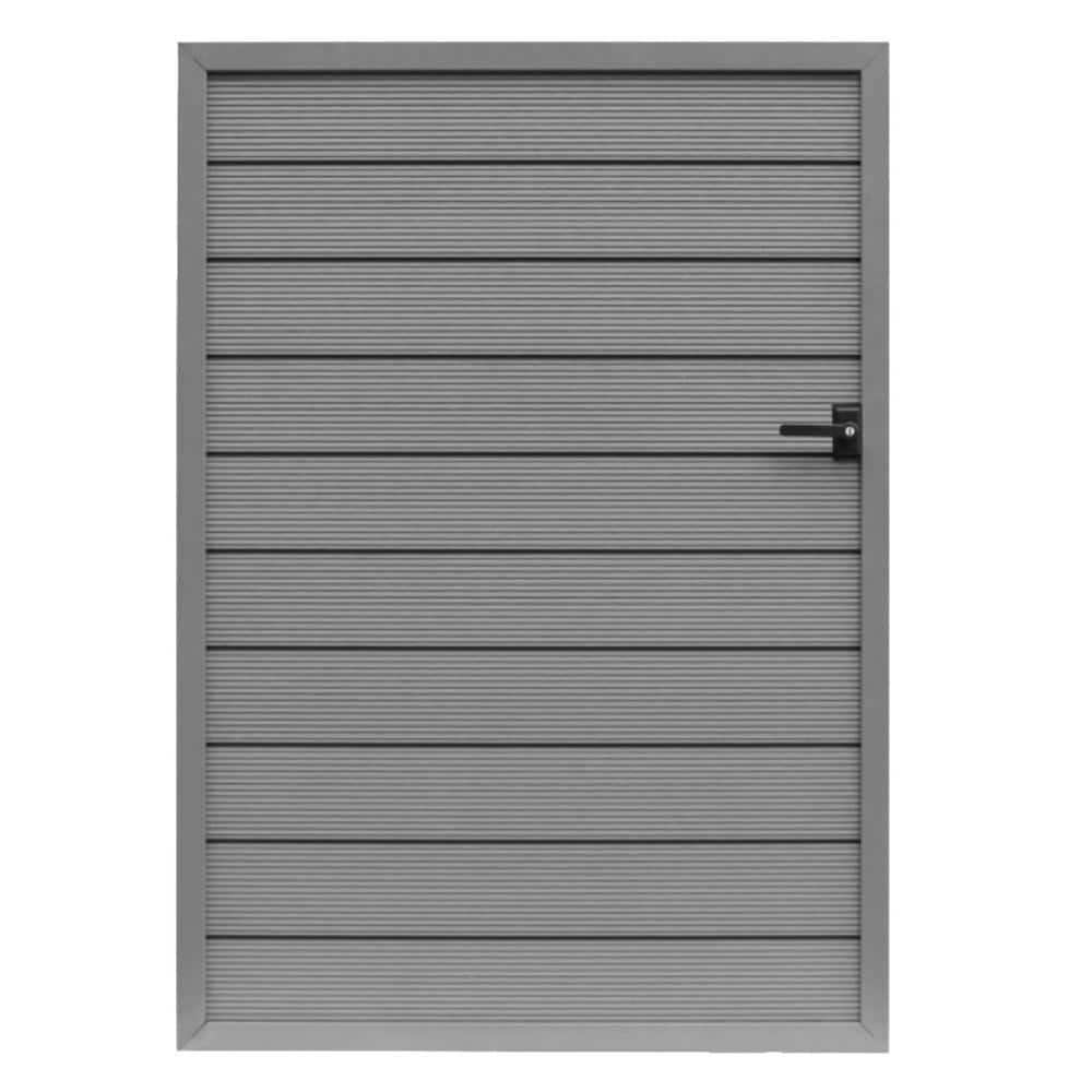 3-2/3 ft. x 5-1/6 ft. Gray Assembly Required WPC Composite Fence Gate Kit w