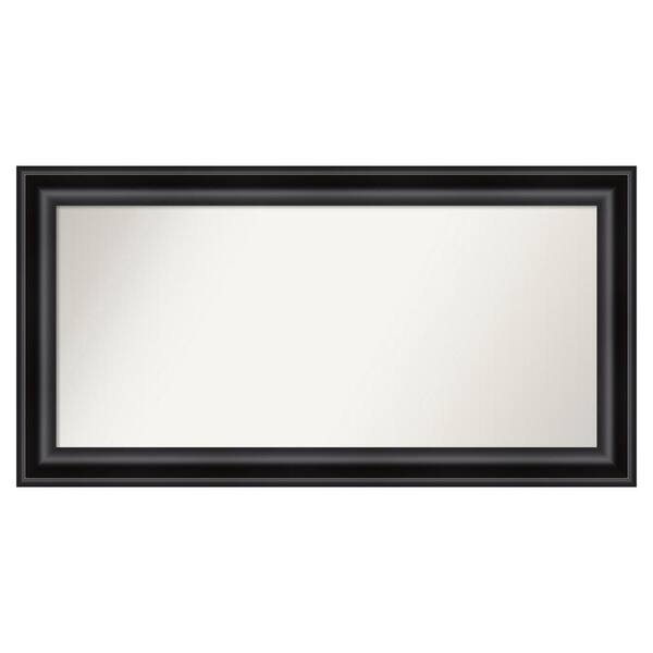 Amanti Art Grand Black 49.75 in. W x 25.75 in. H Custom Non-Beveled Recycled Polystyrene Framed Bathroom Vanity Wall Mirror