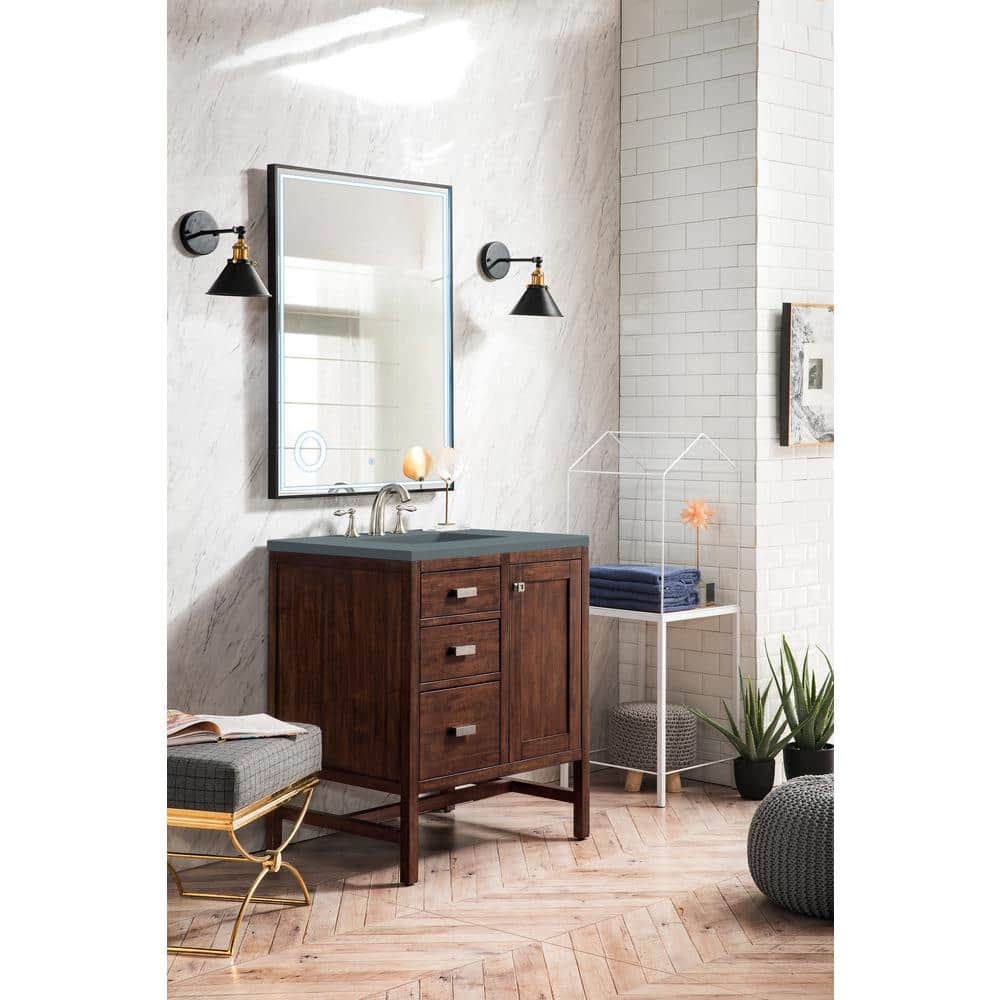 Addison 30" Dark Wood Single Bathroom Vanity Base