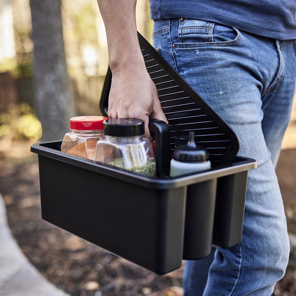 Gray Plastic Weber Works Caddy with Tray Lid
