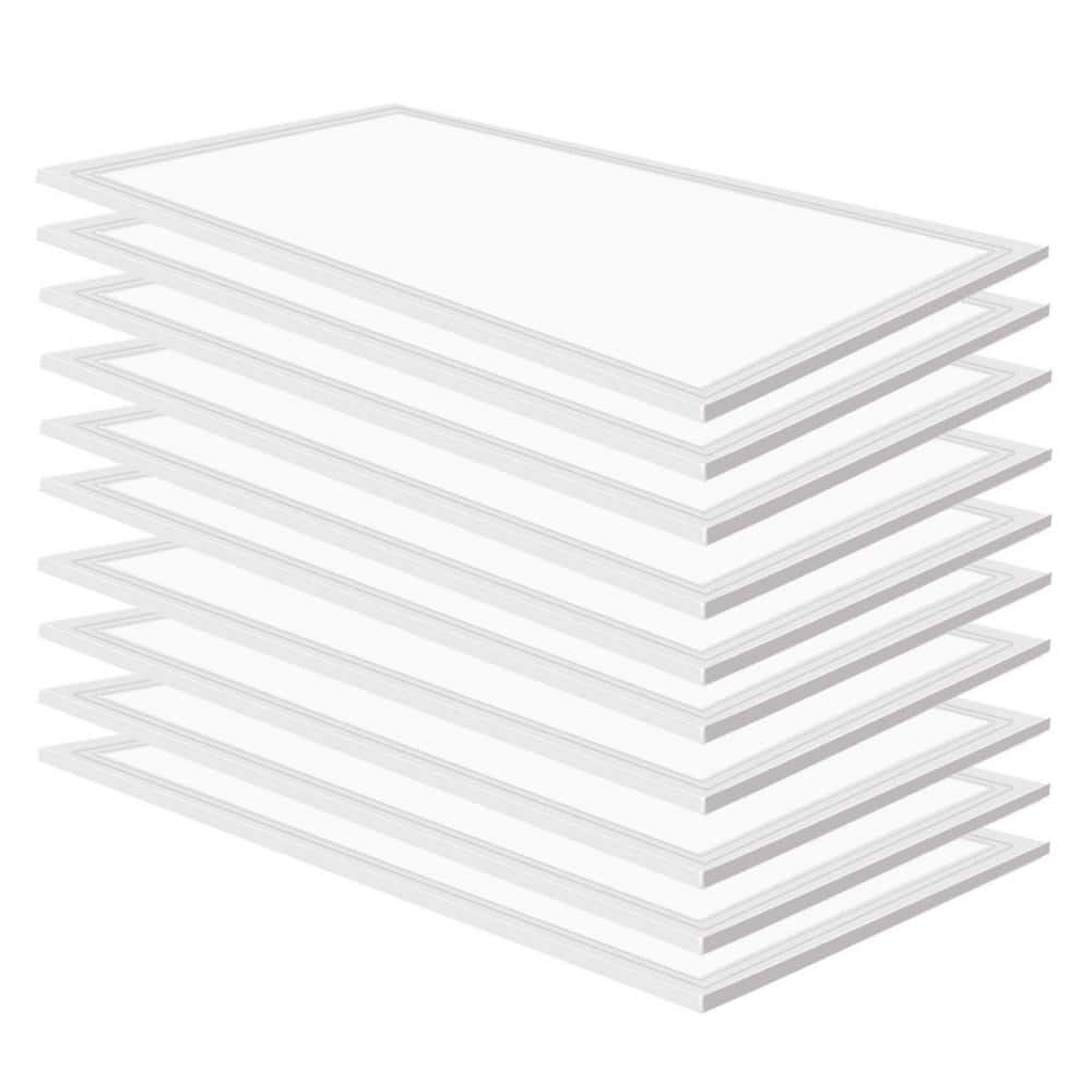2 ft. x 4 ft. 7800 Lumens Integrated LED Panel Light, 5000K LED Flat Panel Light Lay in Fixture for Office (10-Pack) price history on PriceWatchPro