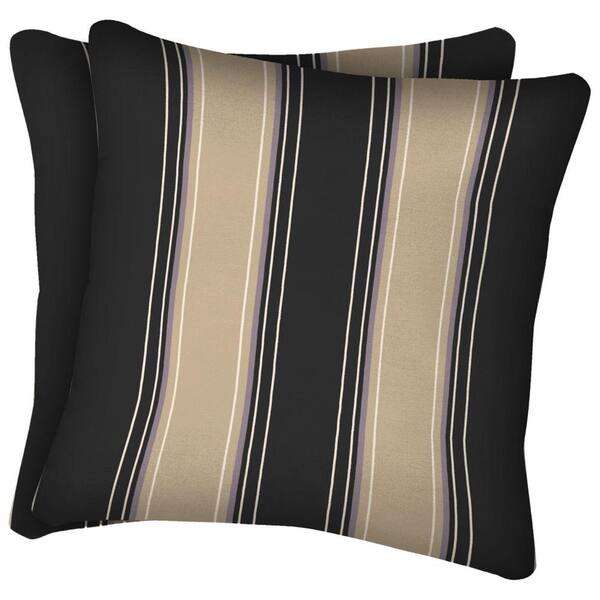 Arden Hanley Noir Square Outdoor Throw Pillow (2-Pack)-DISCONTINUED