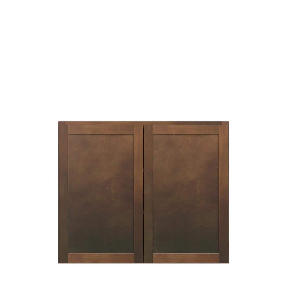 Amherst Shaker 33 in. W x 30 in. H x 12 in. D in Walnut Plywood Assembled Wall Cabinet price history on PriceWatchPro