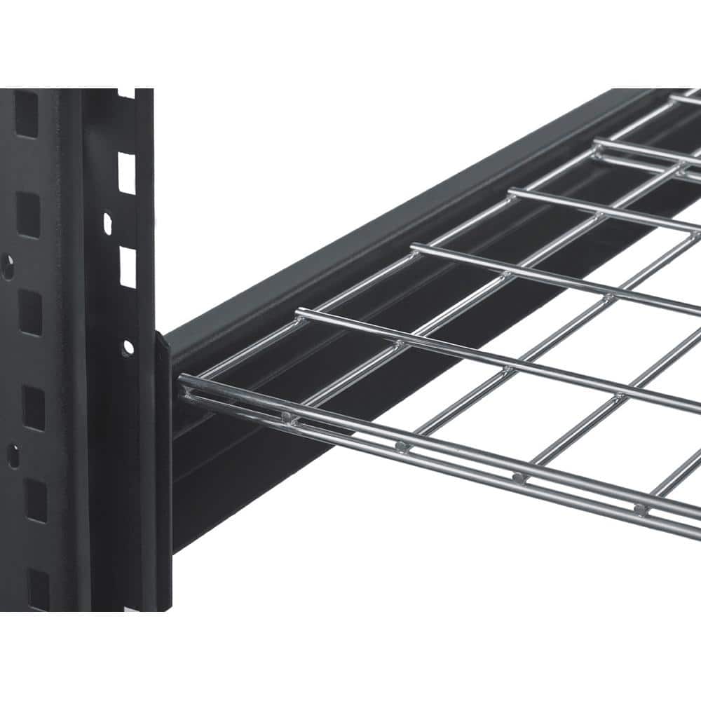 Muscle Rack 77" Black Steel Adjustable 3-Shelf Garage Shelving Unit