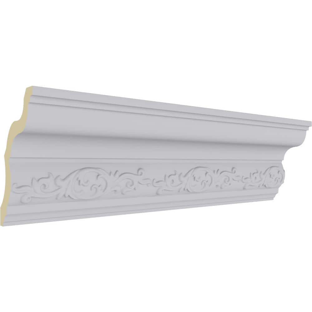 Delfina White Polyurethane Crown Moulding 94.5" Length