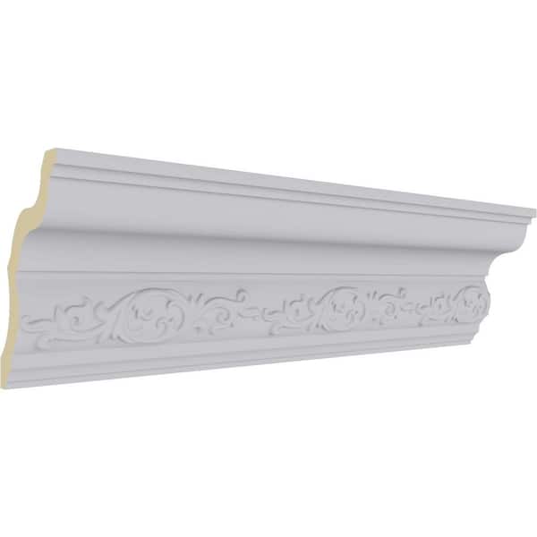 Ekena Millwork Delfina 3 in. x 5 in. x 94-1/2 in. Polyurethane Crown Moulding