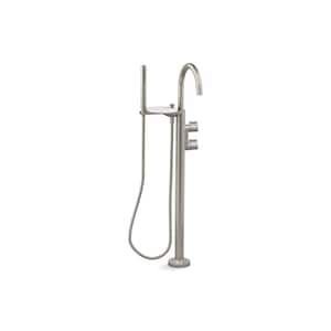 Components Single-Handle Claw Foot Tub Faucet with Handshower in Brushed Nickel
