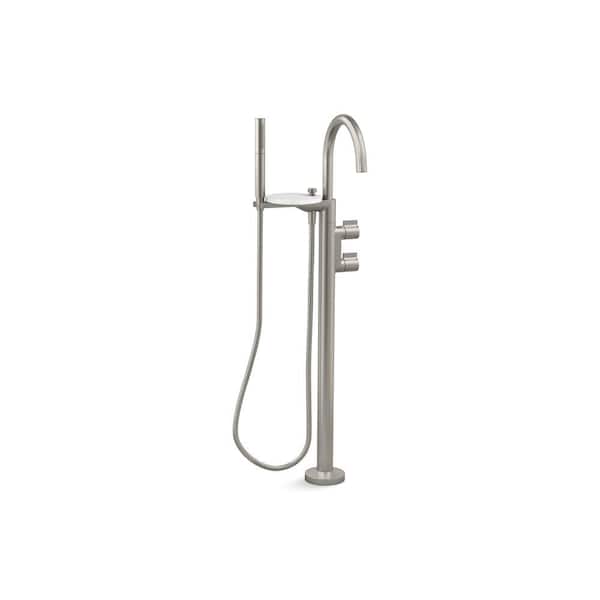 KOHLER Components Single-Handle Claw Foot Tub Faucet with Handshower in Brushed Nickel