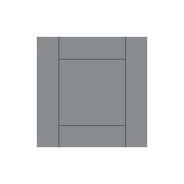 Sanibel 13 in. W x 0.75 in. D x 13 in. H in Lighthouse Gray Matte Cabinet Door Sample