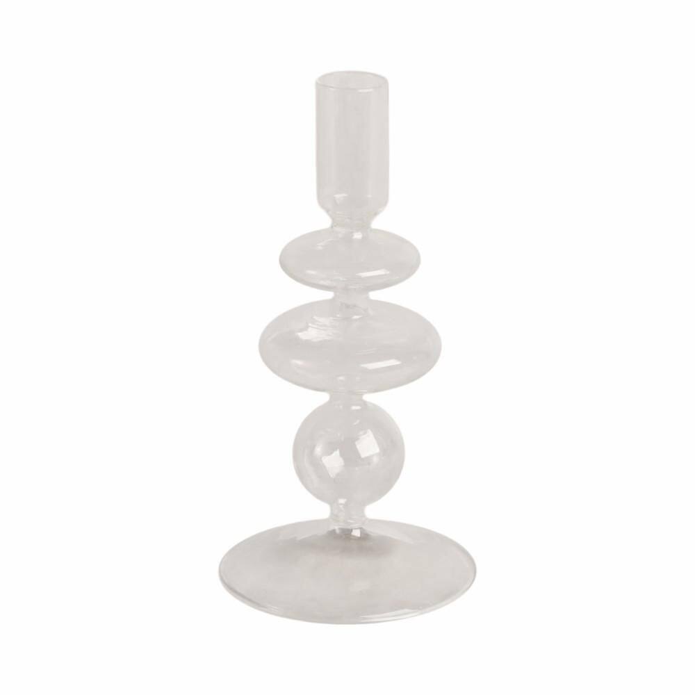 Clear 7 in. Vintage Glass Taper Candle Holder price history on PriceWatchPro