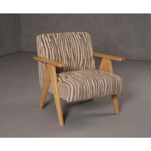 MR MODREST Oakhurst Beige Pattern Accent Chair