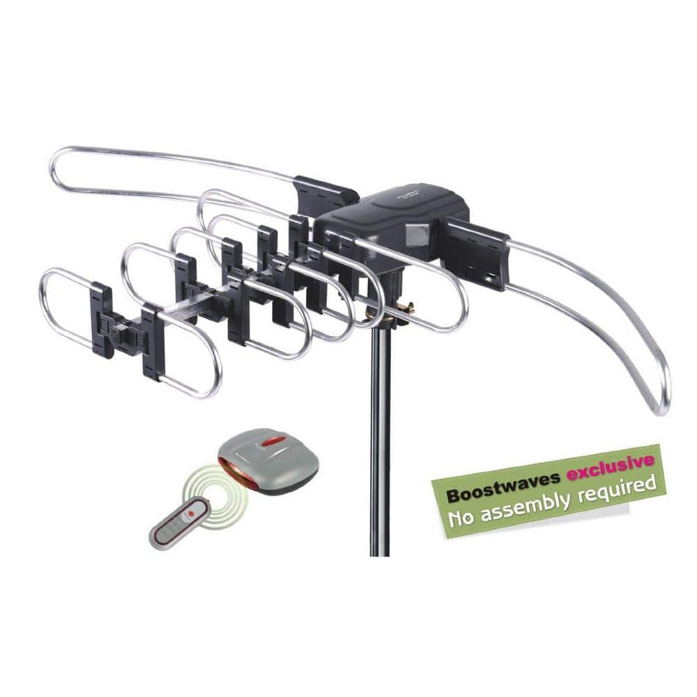 Supreme Amplified Razor 50 HDTV Indoor Flat Leaf Antenna with RG 6 Cable (1