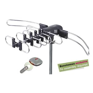 Supreme Amplified Razor 50 HDTV Indoor Flat Leaf Antenna with RG 6 Cable