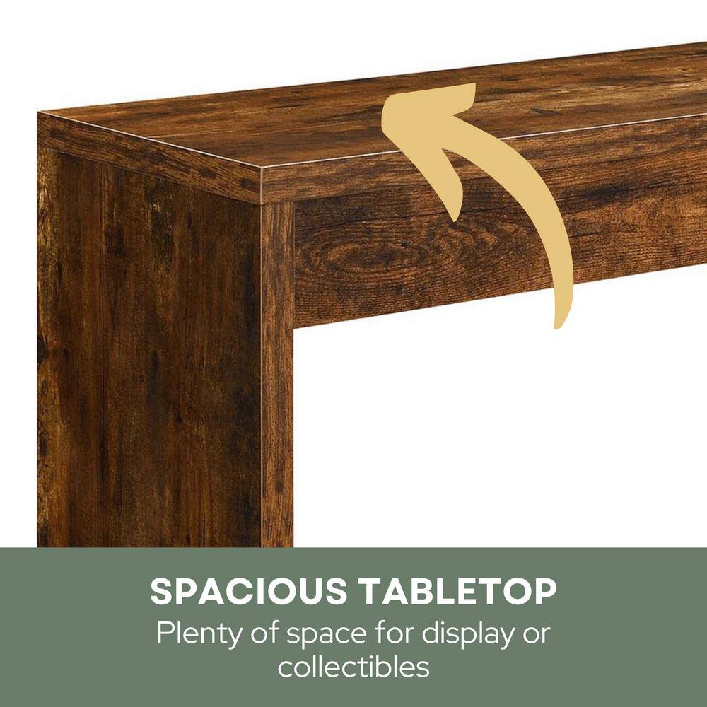 Barnwood 48'' Wood Console Table with Storage