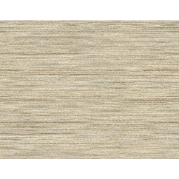 60.75 sq. ft. Sand Newton Sisal Embossed Vinyl Unpasted Wallpaper Roll