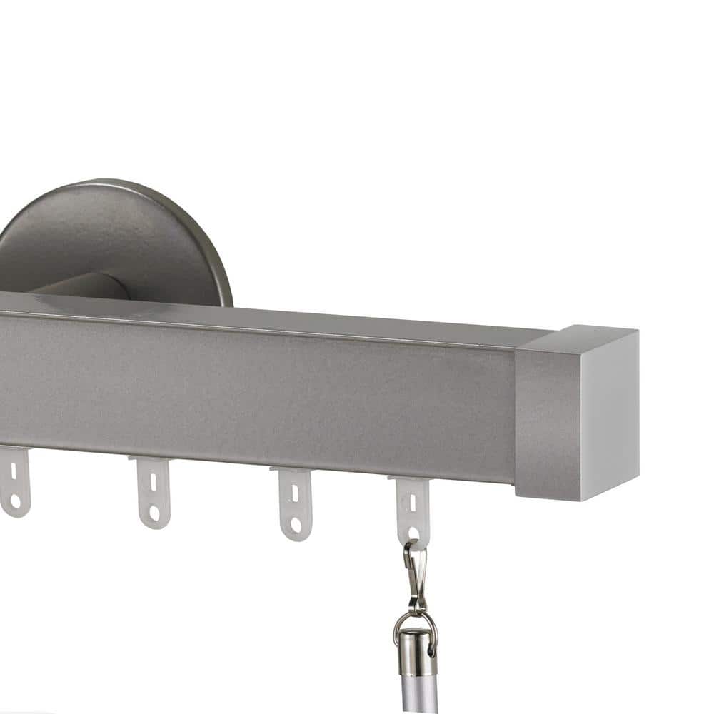 Nexgen Pro 84 in. Non-Adjustable Traverse Window Curtain Rod Set in Silver with Endcap price history on PriceWatchPro