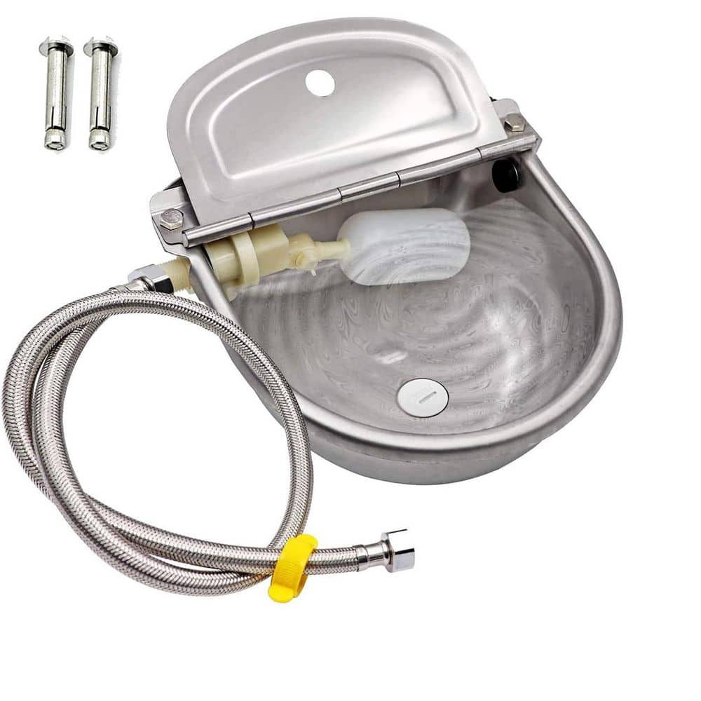 Automatic Water Dispenser For Dogs Outdoor Dog Water Bowl, 304 Stainless Steel Water Feeder For Small To Large Pets, Large Livestock Waterer, Anti-Tipping - Feeding Bowl And Drinking Trough Bowl Price