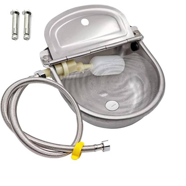 Automatic Water Dispenser for Dog & Livestock Stainless-Steel Self Filling Water Trough Large Size Pet Water Bowl Feeder