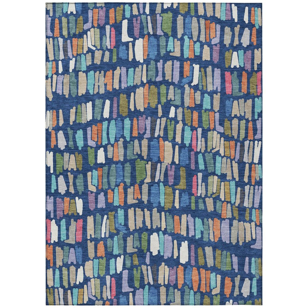 Chantille Machine Washable Indoor/Outdoor Abstract ACN2377 Navy 3 ft. x 4 ft. Area Rug price history on PriceWatchPro