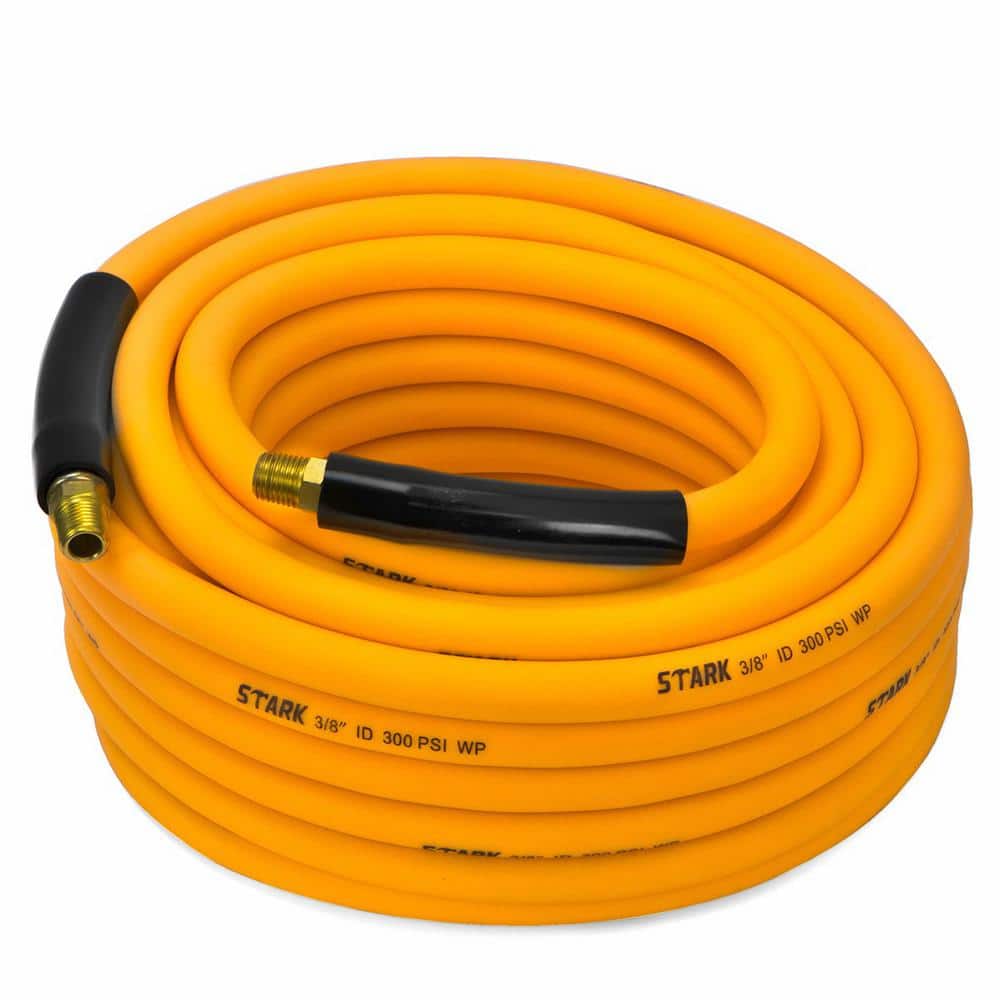 Stark 3/8 in. x 50 ft. Flex Reinforced Hybrid Compressor Air Hose Bend