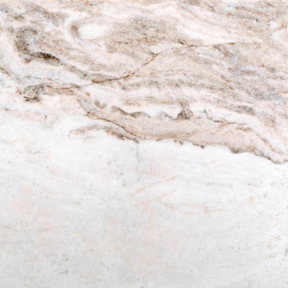 Kalta 24" x 24" White Polished Marble Tile