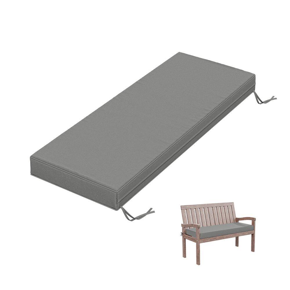 48 x 18 x 3.5 in. Outdoor Swing Cushion, Waterproof Patio Bench Pad with Straps Light Grey price history on PriceWatchPro