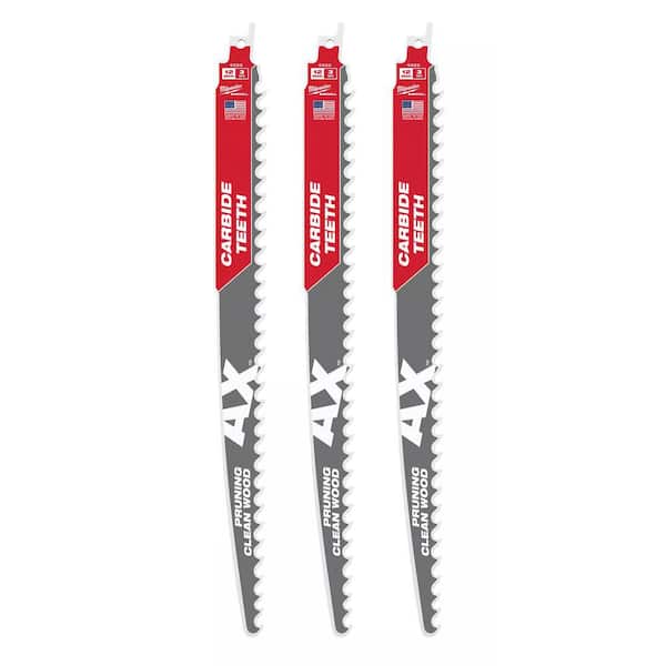 あかい　切り落とし　3200g Milwaukee 12 in. 3 TPI Pruning Carbide Teeth Wood Cutting SAWZALL