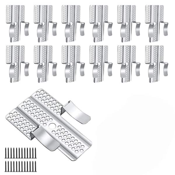 0.5 in. Drywall Repair Clips with 24 Screws (12-Pack), Stainless Steel Wall Patch Clips for Damaged Walls Repairing